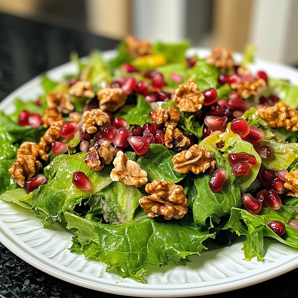 Feldsalat mit Walnüssen und Granatapfel