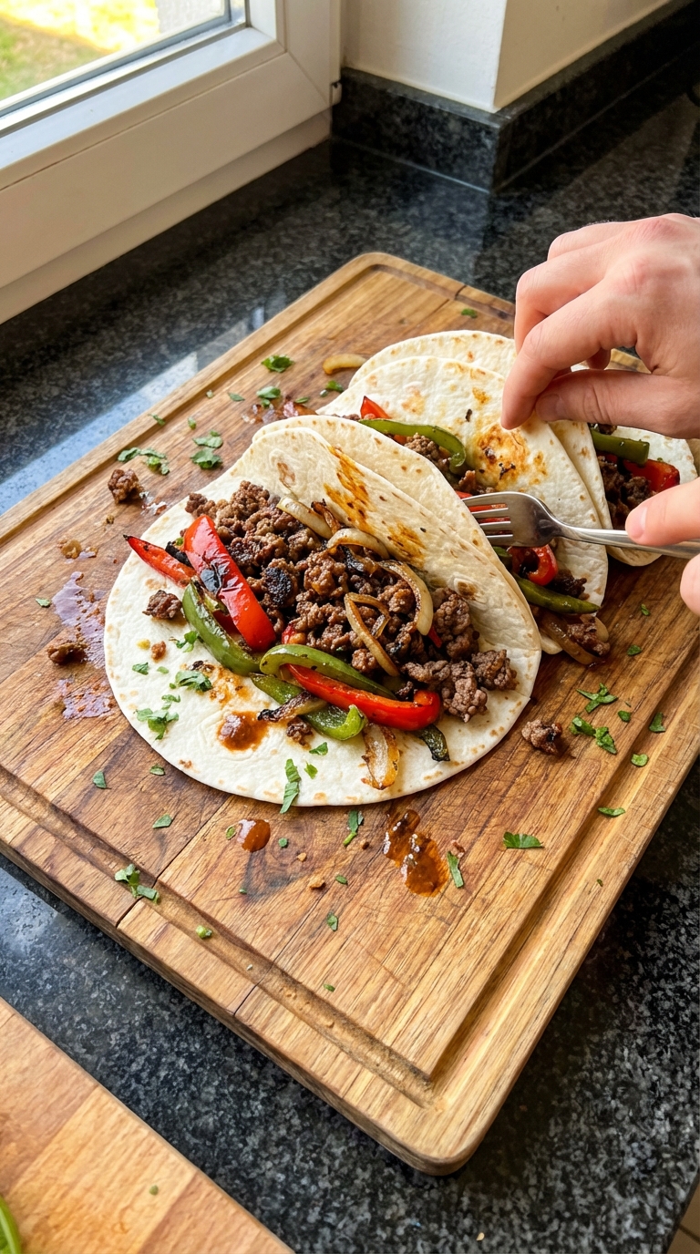 Gegrillte Hack Fajitas
