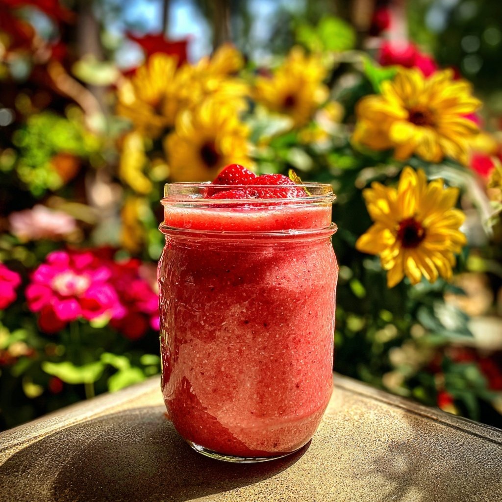 Erdbeer-Bananen Frühstücksmilchshake