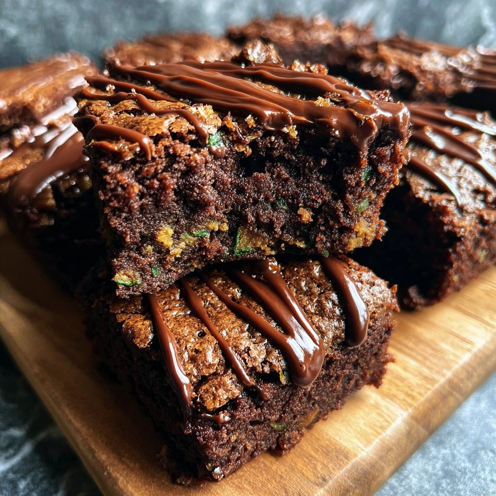 Erdnussbutter Zucchini Brownies