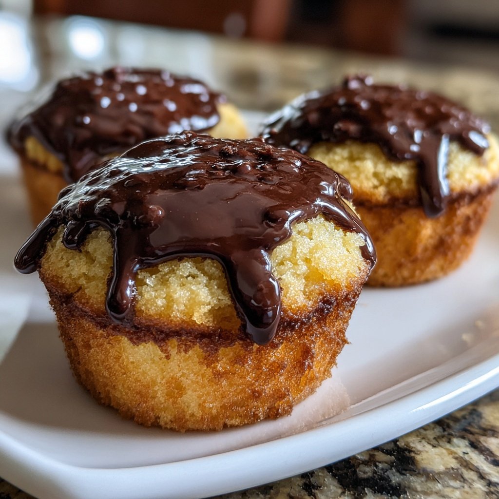 Vanille Cupcake mit Schokoguss