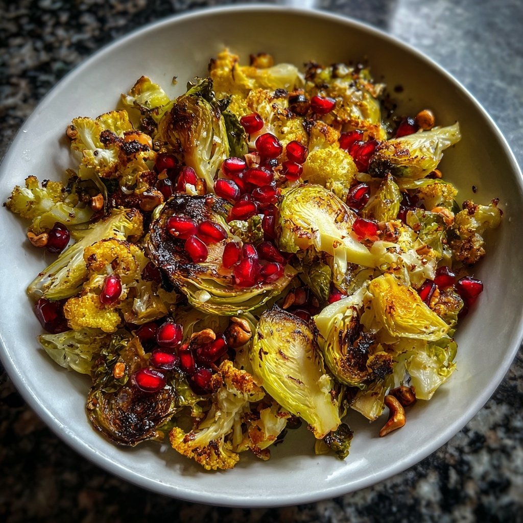 Rosenkohl mit Granatapfel Haselnüsse