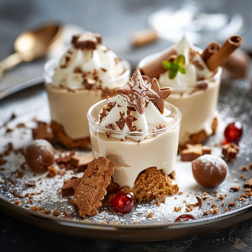 Weiße Lebkuchen-Mousse mit weißer Schokolade