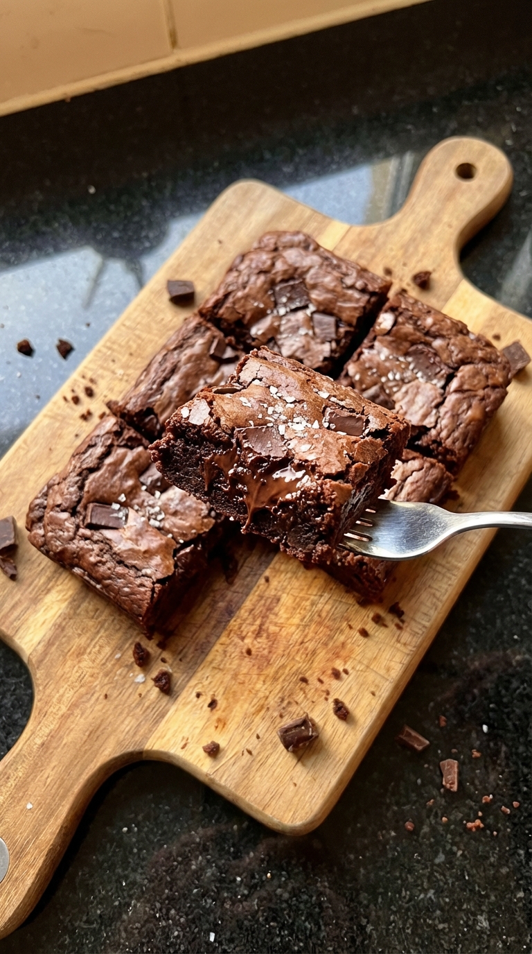 Fudgy Dunkle Schoko Brownies​
