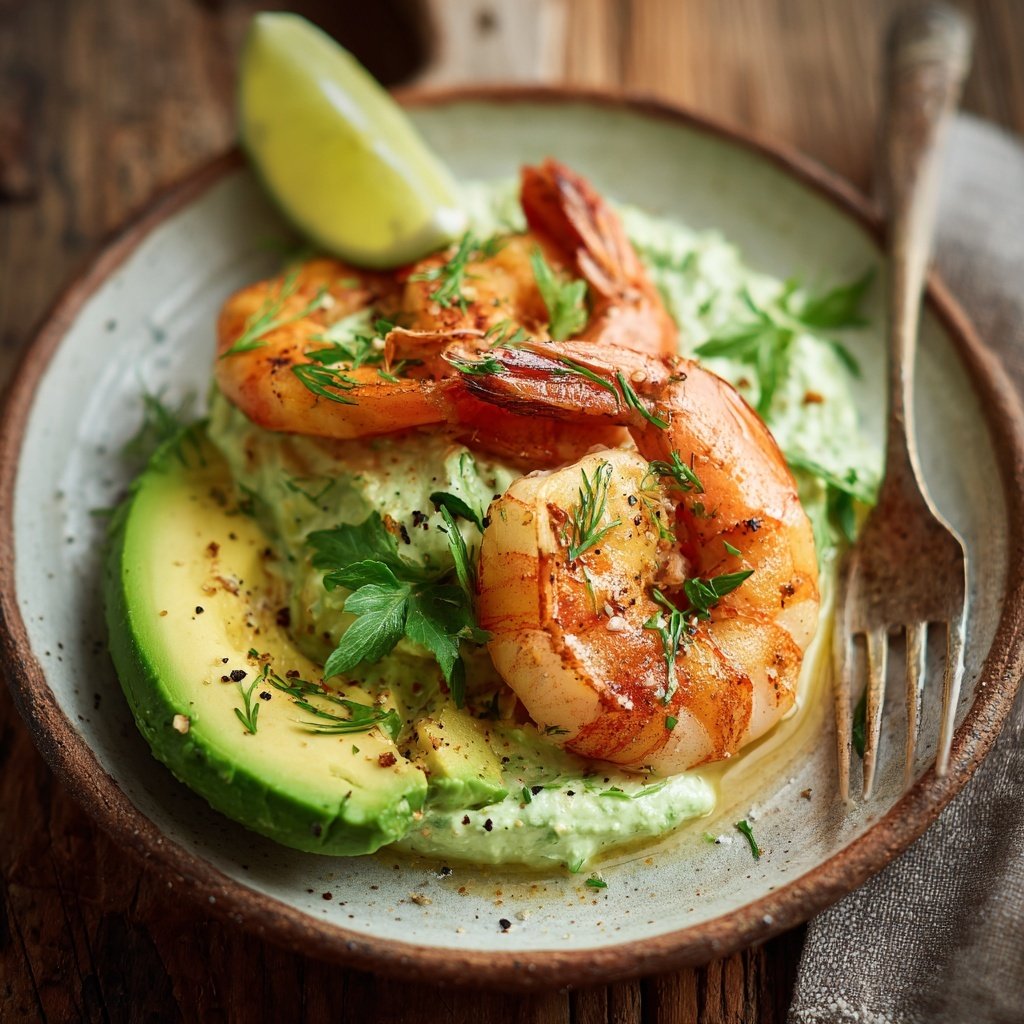 Garnelen und Avocado Vorspeisen Platte