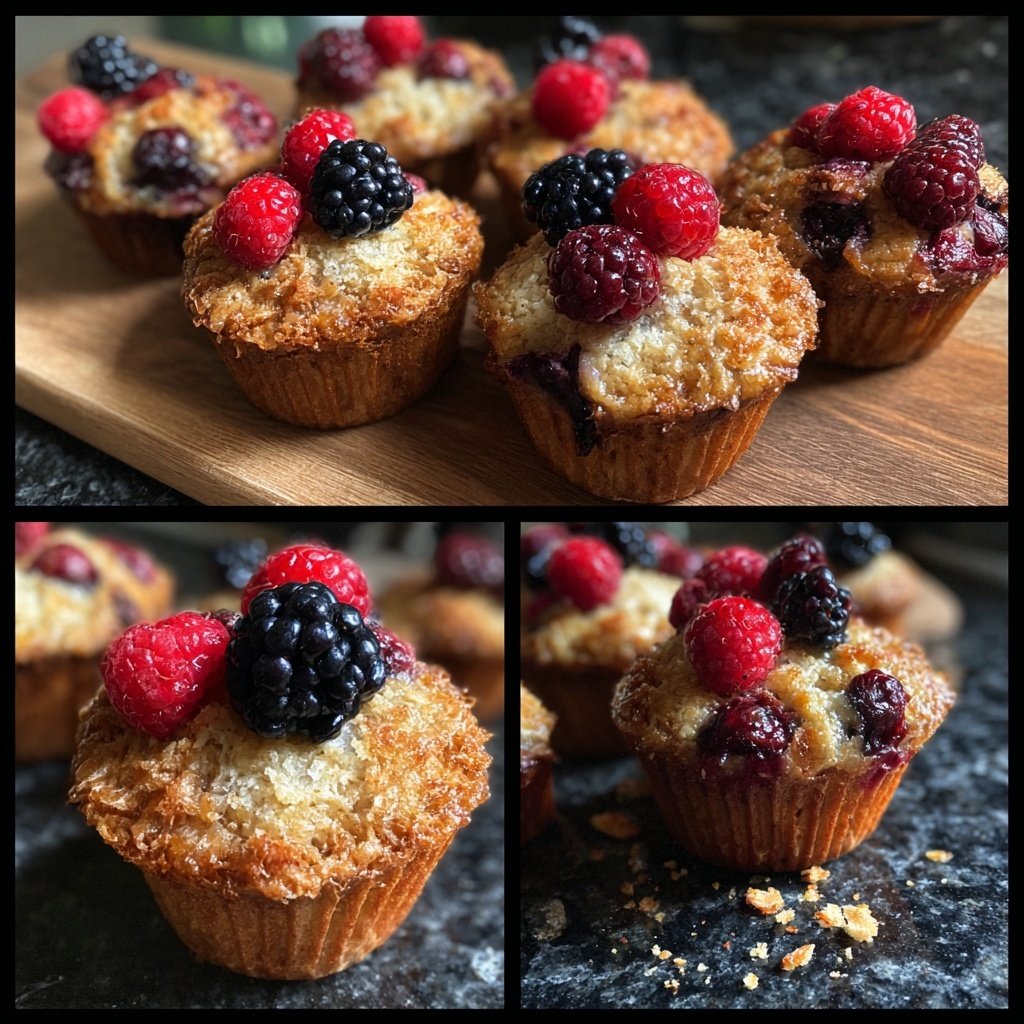 Einfache Protein-Muffins mit Beeren