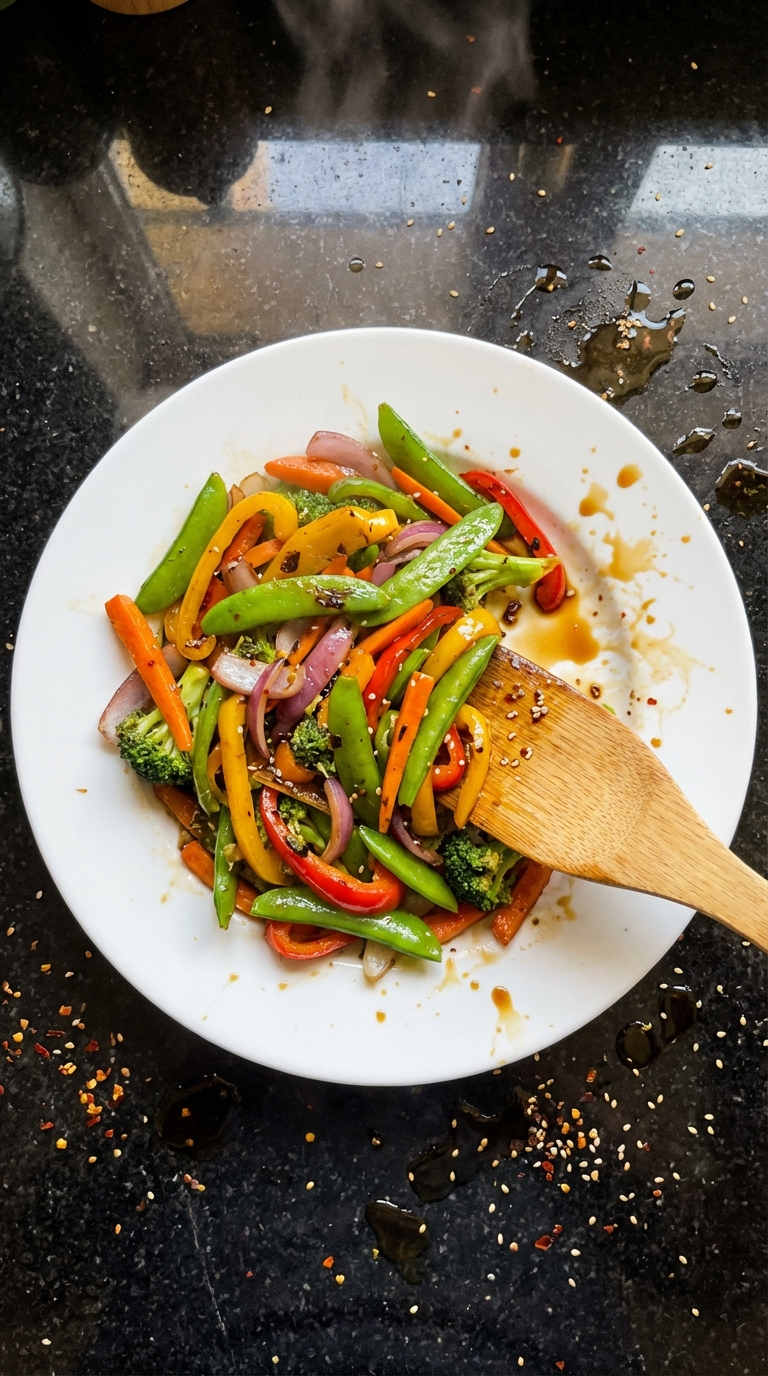 Schnelles stir fry mit Gemüse