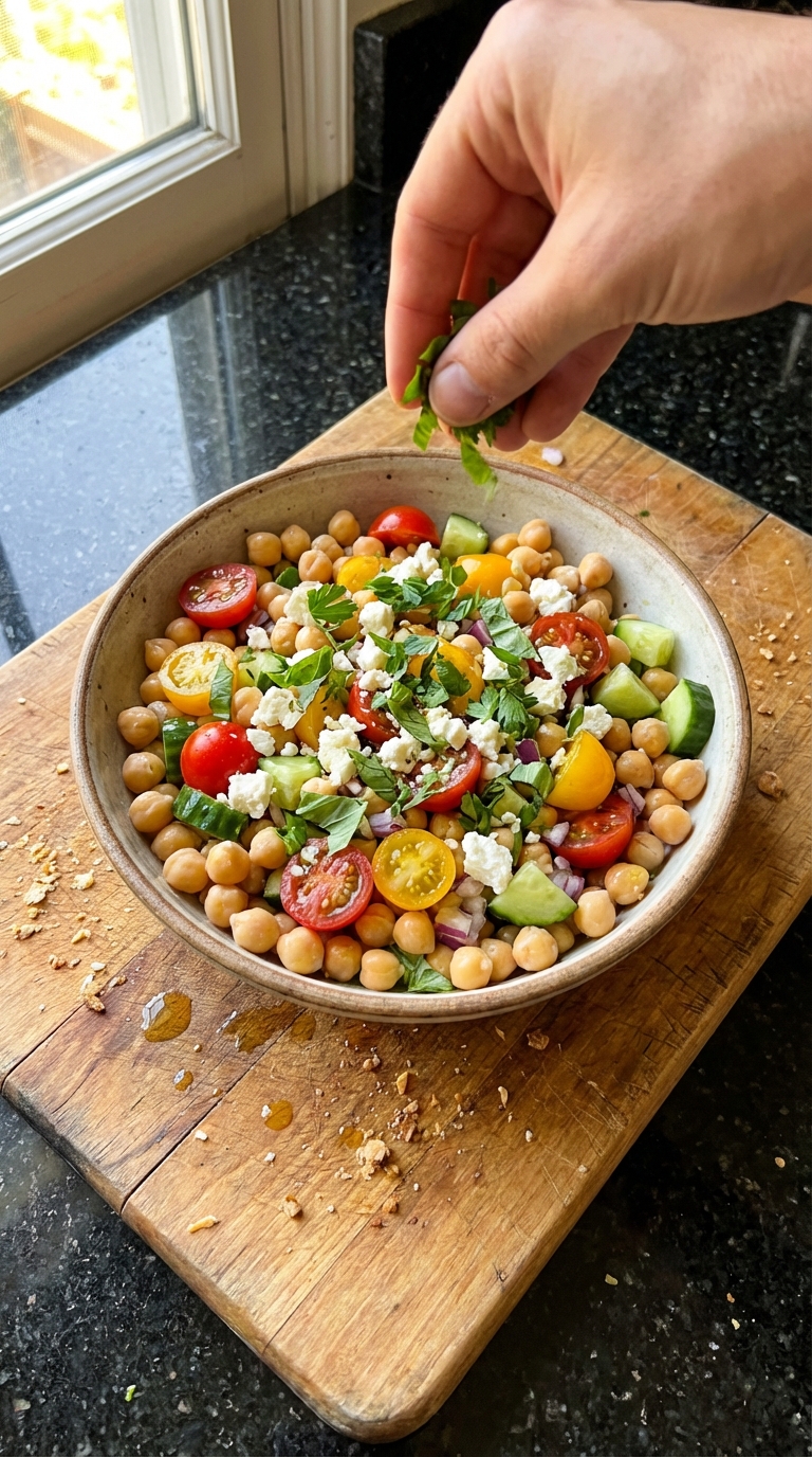 Toskanischer Kichererbsen Salat