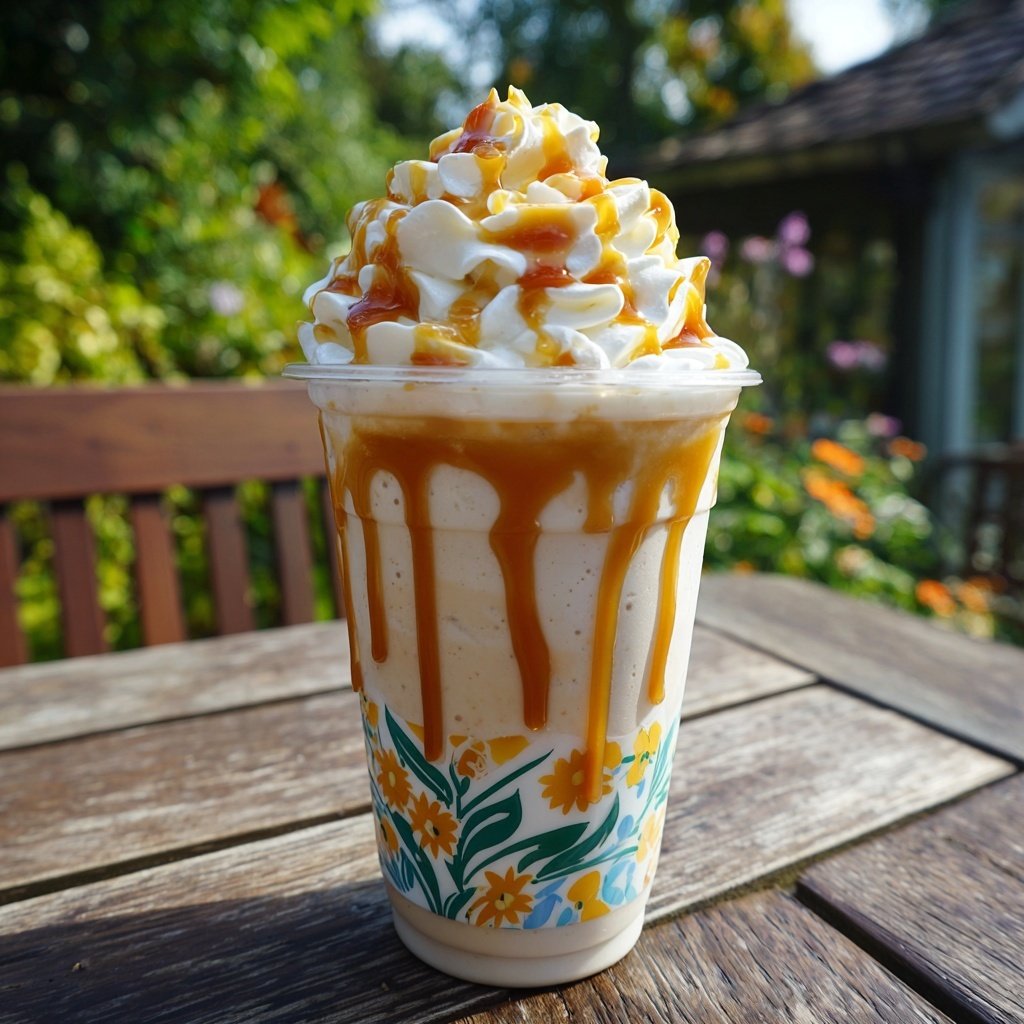 Vanille Soja Frappuccino genießen