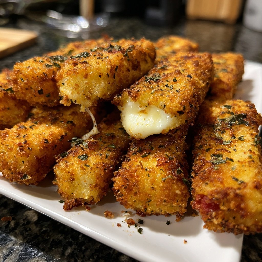 Mozzarella Sticks aus der Heißluftfritteuse
