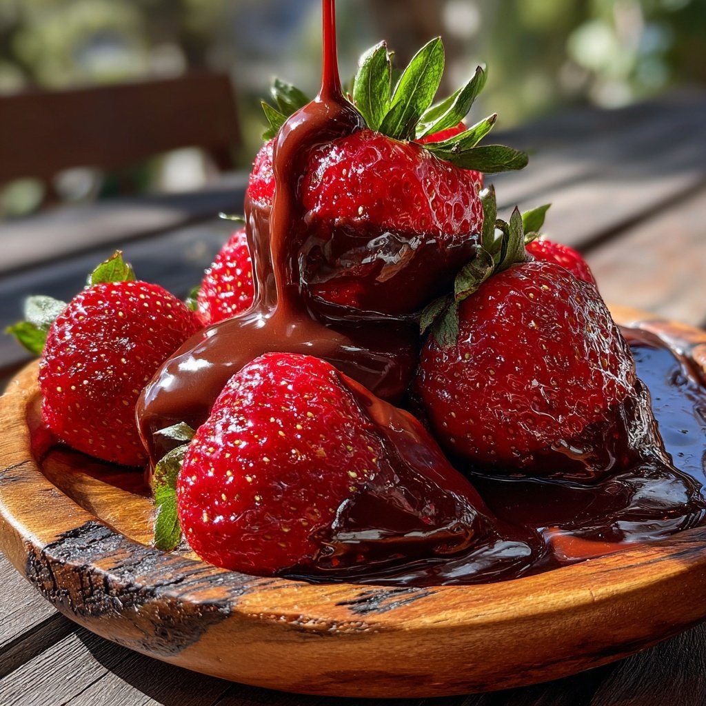 Erdbeer Limonade Schokoladen Fondue