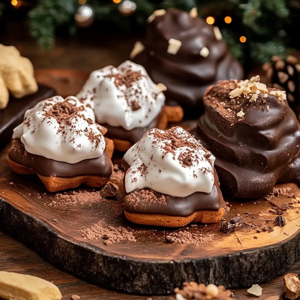 Lebkuchen Schokoküsse zu Weihnachten