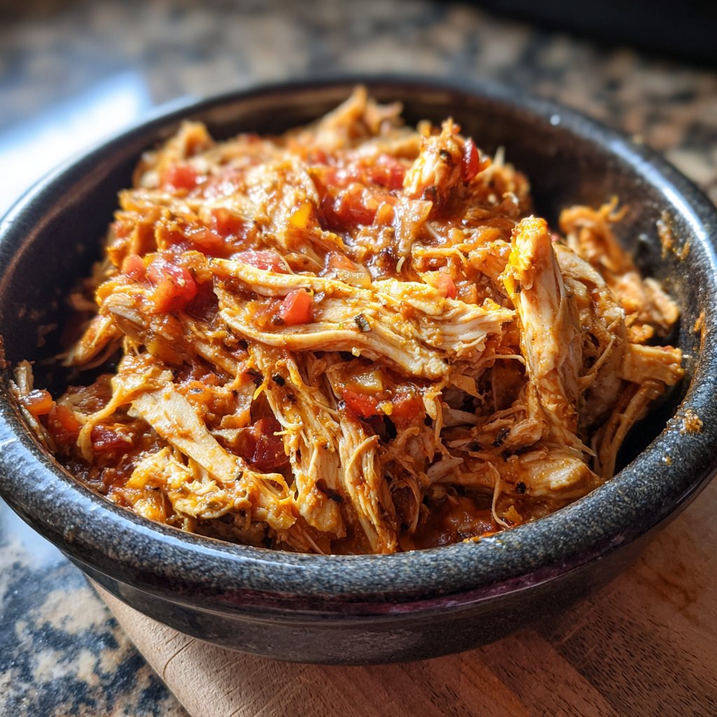 Salsa Hähnchen Geschreddertes zartes Aroma