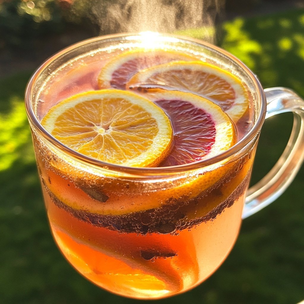 Heiße Glühwein-Punsch