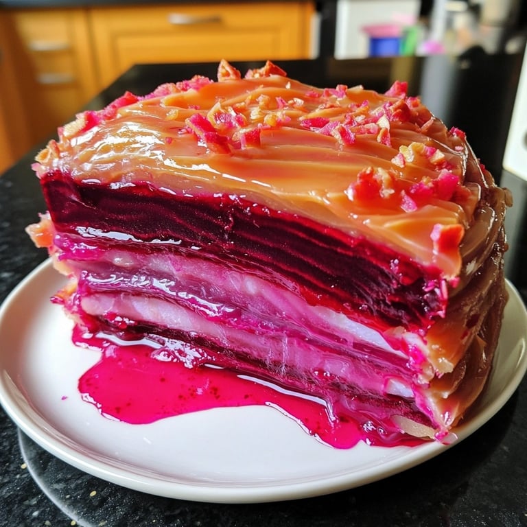 Geräucherter Rote Bete Lachs mit Glühweingel