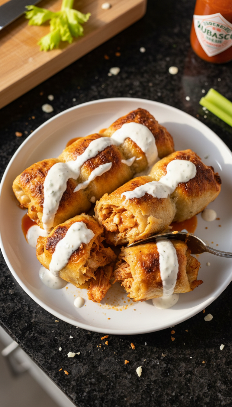 Buffalo Hähnchen Gefüllte Kohlrouladen