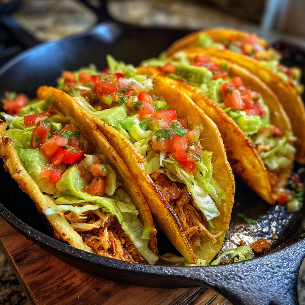 Crispy Chicken Taco Skillet