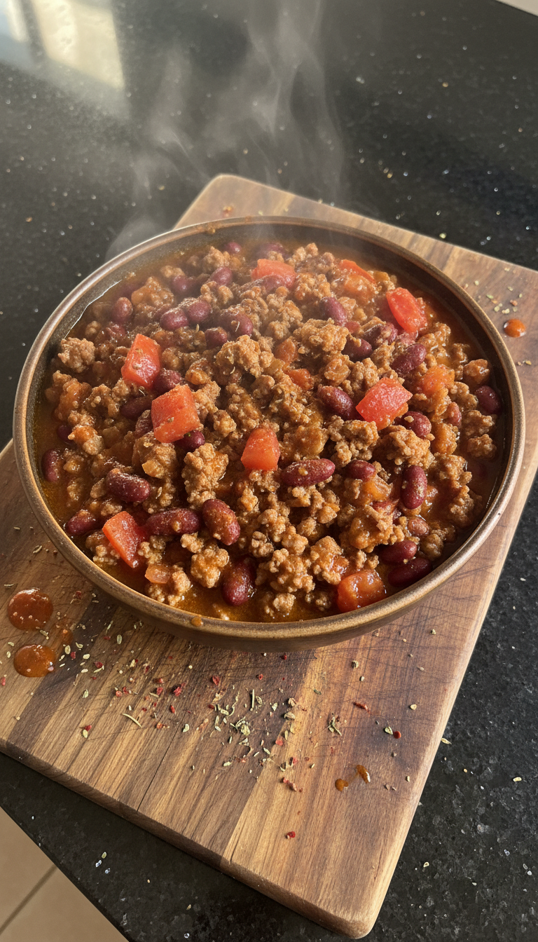 Schnelles Chili mit Hackfleisch