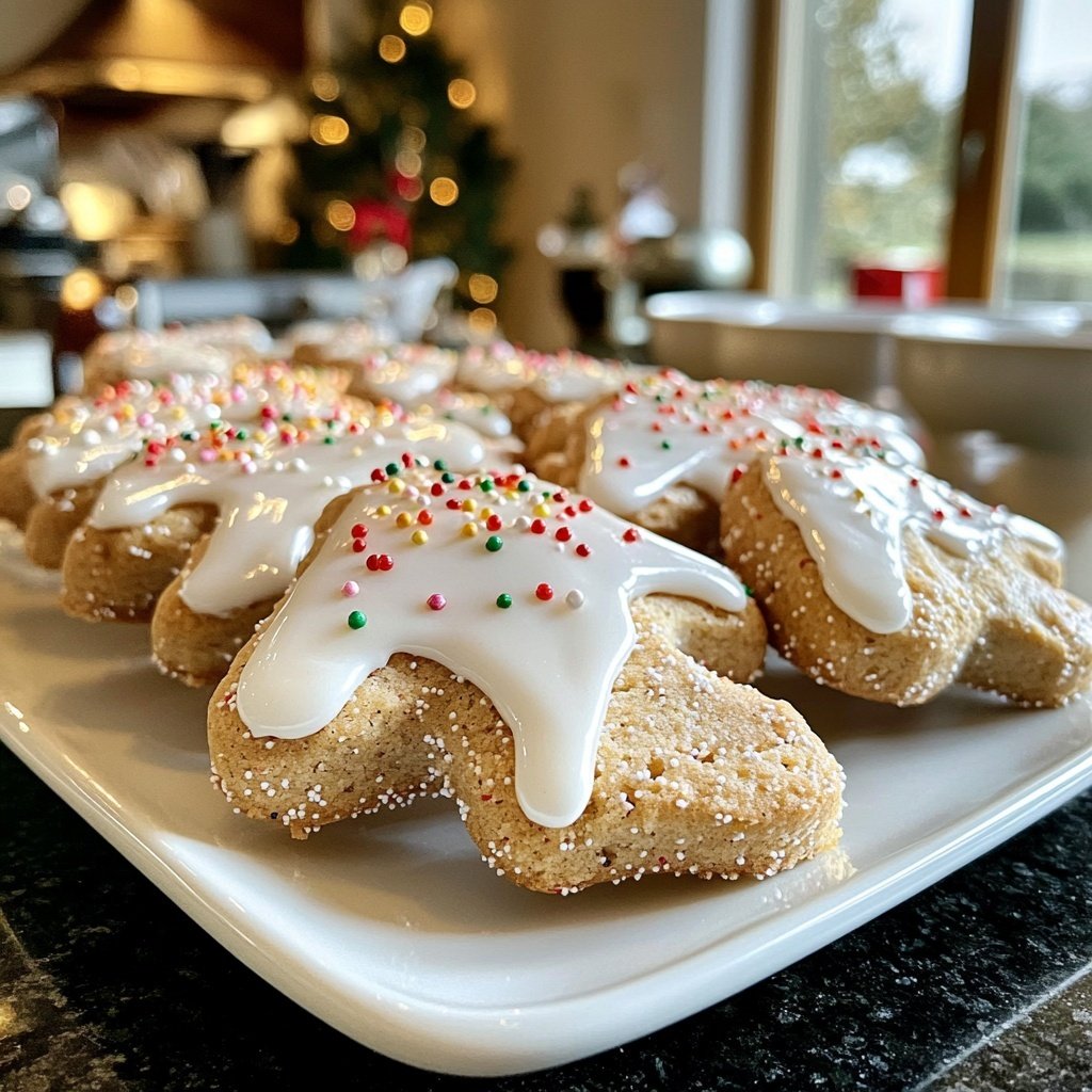 Festliche Zimt-Gewürzplätzchen mit weißer Glasur