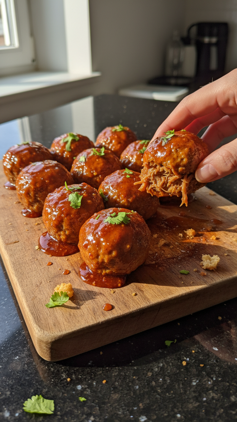 Honig Sriracha Fleischbällchen Slider