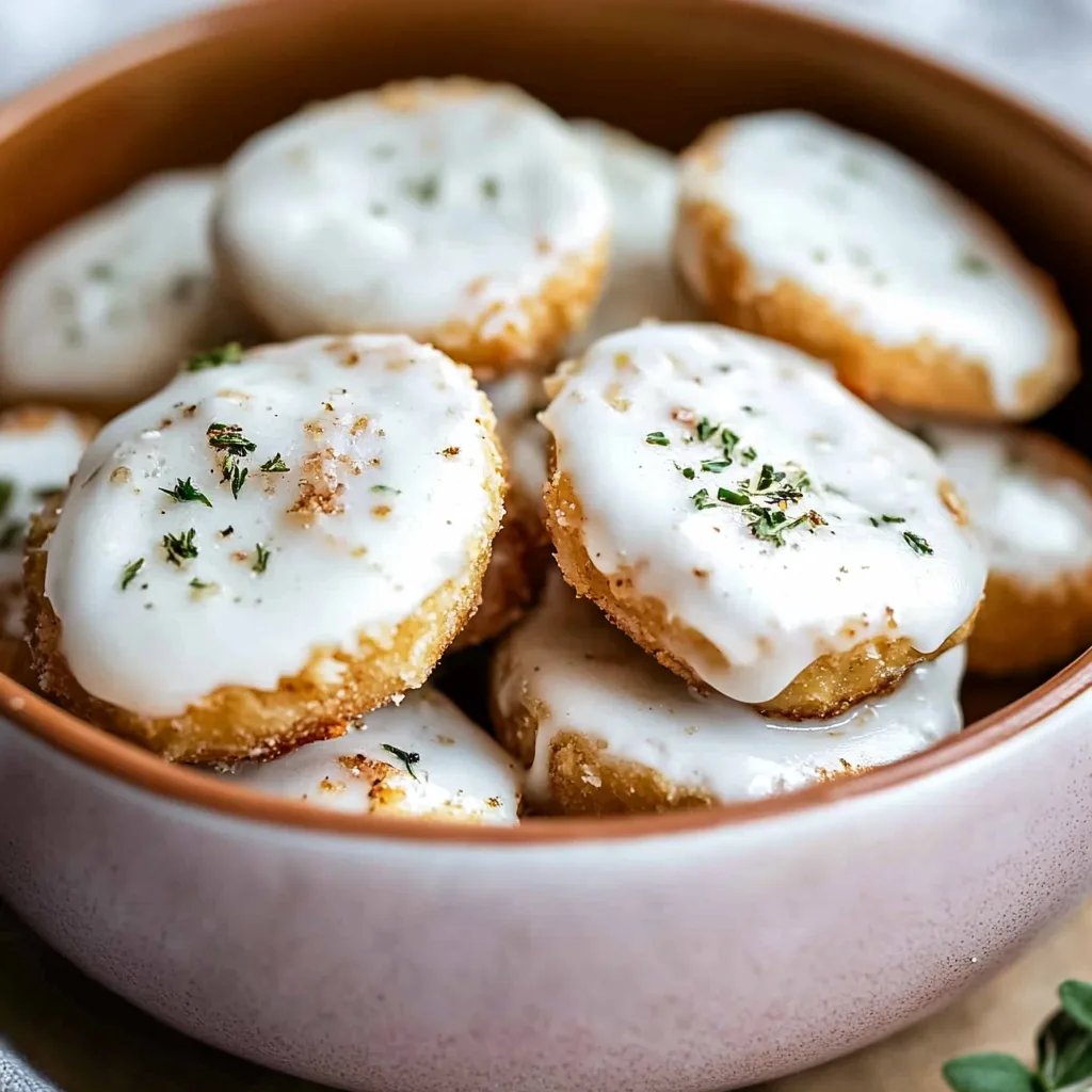 Festliche Zimt-Gewürzplätzchen mit weißer Glasur