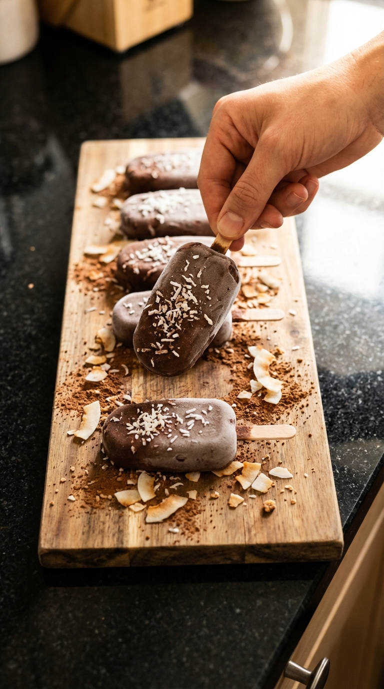 Kakao Kokos Frozen Joghurt Pops​